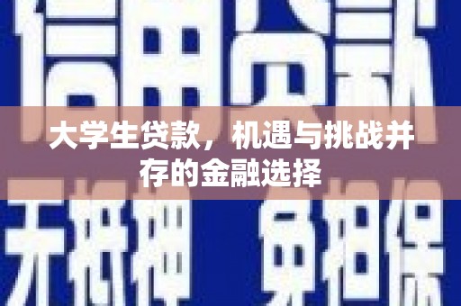 随州大学生贷款，机遇与挑战并存的金融选择