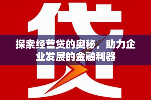 随州探索经营贷的奥秘，助力企业发展的金融利器