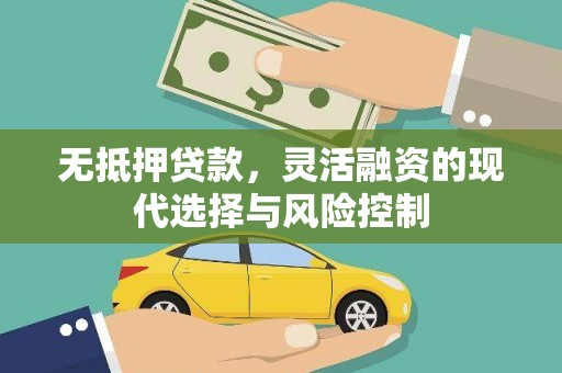 随州无抵押贷款，灵活融资的现代选择与风险控制