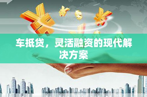 随州车抵贷，灵活融资的现代解决方案