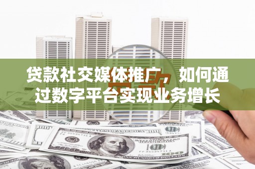 随州贷款社交媒体推广，如何通过数字平台实现业务增长