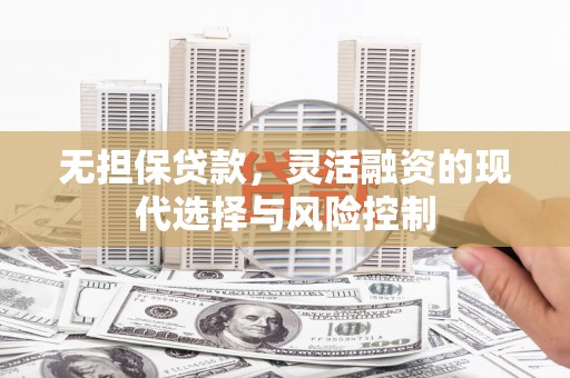 随州无担保贷款，灵活融资的现代选择与风险控制