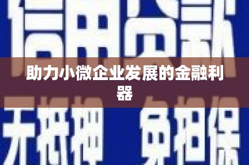 随州助力小微企业发展的金融利器