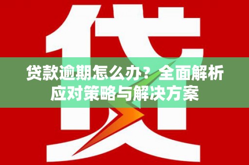 随州贷款逾期怎么办？全面解析应对策略与解决方案