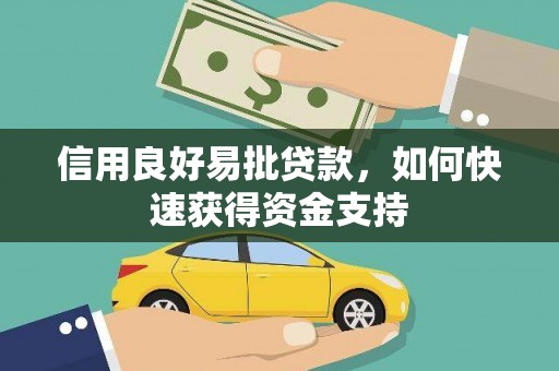 随州信用良好易批贷款，如何快速获得资金支持