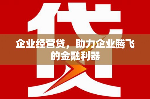 随州企业经营贷，助力企业腾飞的金融利器