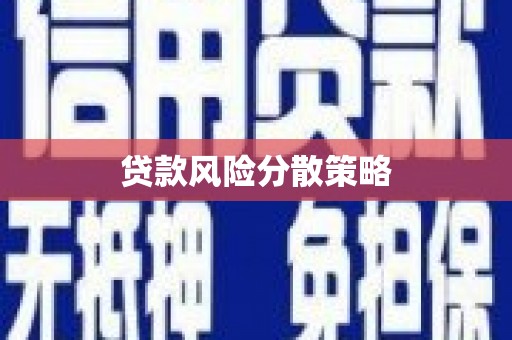 随州贷款风险分散策略