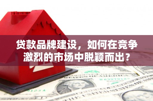 随州贷款品牌建设，如何在竞争激烈的市场中脱颖而出？
