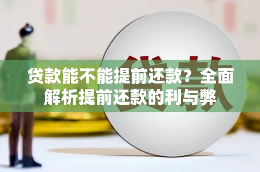 随州贷款能不能提前还款？全面解析提前还款的利与弊