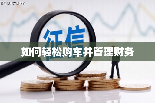 随州如何轻松购车并管理财务
