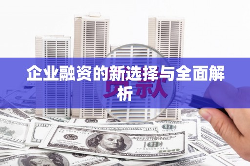 随州企业融资的新选择与全面解析